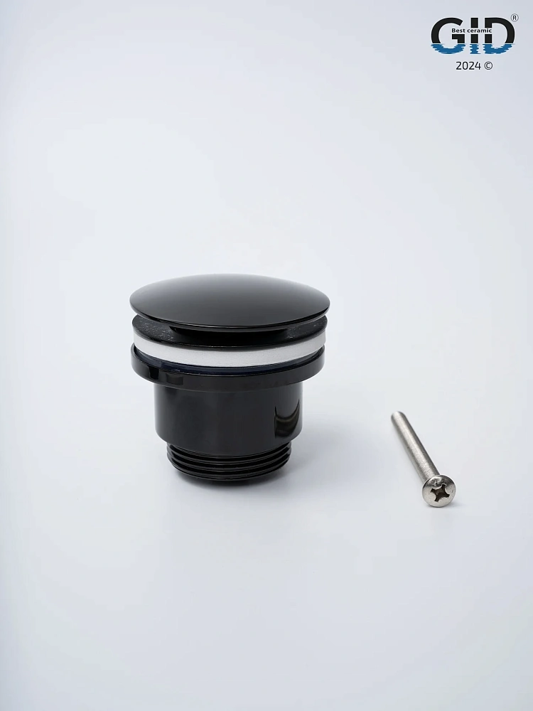 Донный клапан Gid универсальный G-58BL 76604K черный глянцевый 7.5x7x3.5 — Изображение 3