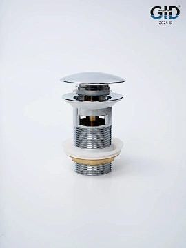 Донный клапан Gid с переливом Ch100-1 73303K хром 7x7x10