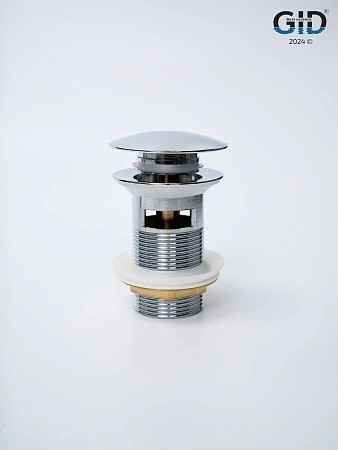 Донный клапан Gid с переливом Ch100-1 73303K хром 7x7x10 Донный клапан Gid с переливом Ch100-1 73303K хром 7x7x10