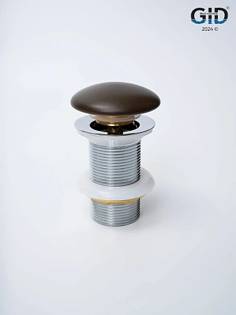 Донный клапан Gid без перелива Br100 74406K коричневый матовый 7x7x10 Донный клапан Gid без перелива Br100 74406K коричневый матовый 7x7x10