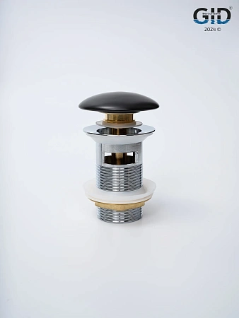 Донный клапан Gid с переливом Blm100-1 74407K черный матовый 7x7x10 Донный клапан Gid с переливом Blm100-1 74407K черный матовый 7x7x10