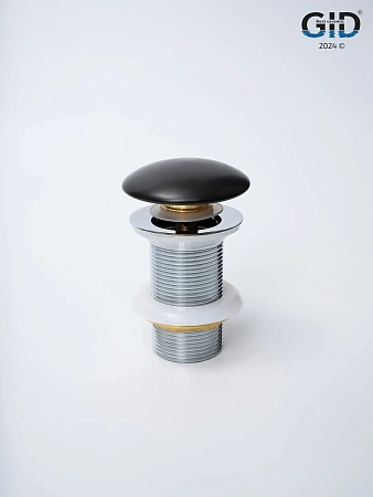 Донный клапан Gid без перелива Blm100 74402K черный матовый 7x7x10 Донный клапан Gid без перелива Blm100 74402K черный матовый 7x7x10