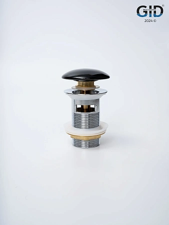 Донный клапан Gid с переливом Bl100-1 72202K черный глянцевый 7x7x10 Донный клапан Gid с переливом Bl100-1 72202K черный глянцевый 7x7x10