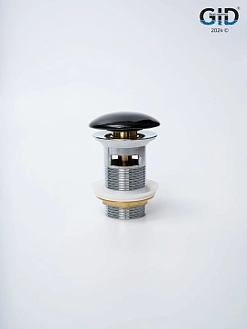 Донный клапан Gid с переливом Bl100-1 72202K черный глянцевый 7x7x10