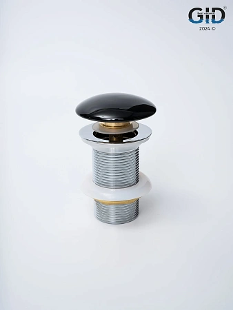 Донный клапан Gid без перелива Bl100 72201K черный глянцевый 7x7x10 Донный клапан Gid без перелива Bl100 72201K черный глянцевый 7x7x10