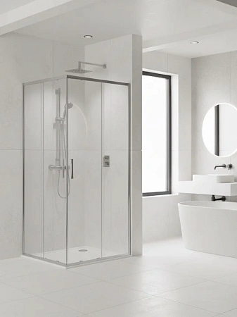 Душевой уголок Cerama Lux CL902-8012 профиль хром, стекло прозрачное 800x1200 мм Душевой уголок Cerama Lux CL902-8012 профиль хром, стекло прозрачное 800x1200 мм