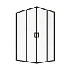 Душевой уголок VAGNERPLAST Talos 120x100x185 см VPSC120100185TA1BL прямоугольный, черный
