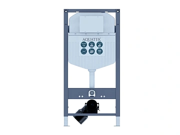 Комплект унитаза SET AQUATEK СОФИЯ-011/INS-23 инсталляция INS-0000023 с крепежом KKI-0000002 с клавишей KDI-0000011 с тонким сиденьем