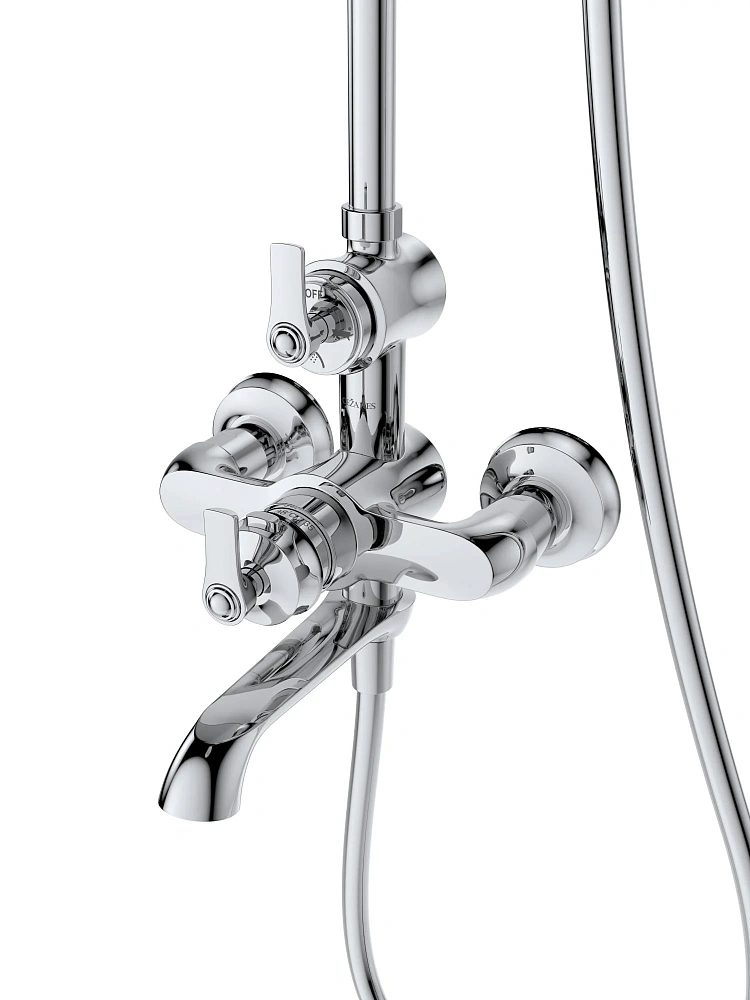 Душевая система CEZARES LIBERTY-F-CVD-T-01 с термостатом, хром — Изображение 3