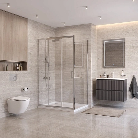 Душевой уголок BelBagno UNO-195-AHF-31-120/100-C-Cr 120x100 см, профиль хром, стекло прозрачное Душевой уголок BelBagno UNO-195-AHF-31-120/100-C-Cr 120x100 см, профиль хром, стекло прозрачное