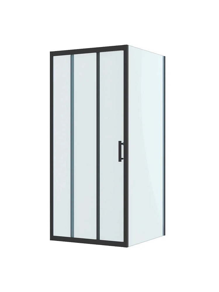 Душевой уголок BelBagno UNO-195-AHF-31-90/100-C-NERO 90x100 см, профиль черный, стекло прозрачное — Изображение 4