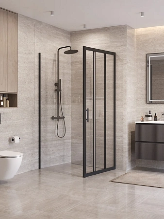 Душевой уголок BelBagno UNO-195-AHF-31-90/100-C-NERO 90x100 см, профиль черный, стекло прозрачное Душевой уголок BelBagno UNO-195-AHF-31-90/100-C-NERO 90x100 см, профиль черный, стекло прозрачное