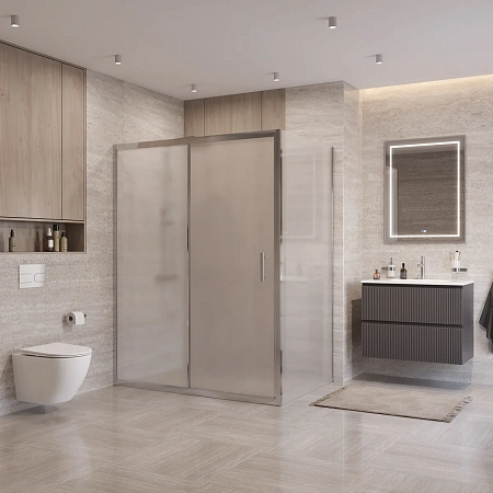 Душевой уголок BelBagno UNO-195-AH-1-160/90-P-Cr 160x90 см, профиль хром, стекло рифленое Душевой уголок BelBagno UNO-195-AH-1-160/90-P-Cr 160x90 см, профиль хром, стекло рифленое