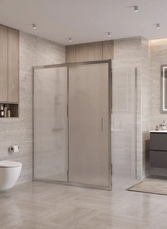 Душевой уголок BelBagno UNO-195-AH-1-160/90-P-Cr 160x90 см, профиль хром, стекло рифленое