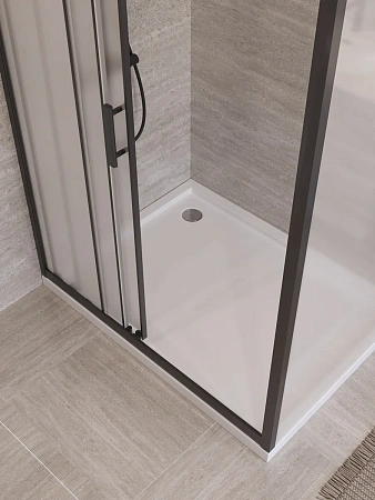 Душевой уголок BelBagno UNO-195-AHF-31-120/90-P-NERO 120x90 см, профиль черный, стекло рифленое Душевой уголок BelBagno UNO-195-AHF-31-120/90-P-NERO 120x90 см, профиль черный, стекло рифленое