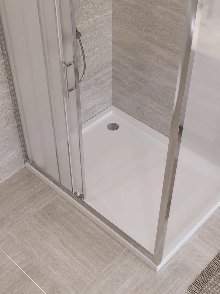 Душевой уголок BelBagno UNO-195-AHF-31-120/90-P-Cr 120x90 см, профиль хром, стекло рифленое — Изображение 2