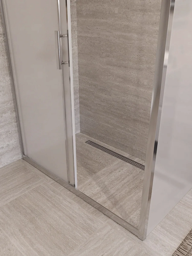 Душевой уголок BelBagno UNO-195-AH-1-110/90-P-Cr 110x90 см, профиль хром, стекло рифленое — Изображение 3