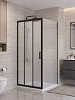 Душевой уголок BelBagno UNO-195-AHF-31-100/90-P-NERO 100x90 см, профиль черный, стекло рифленое
