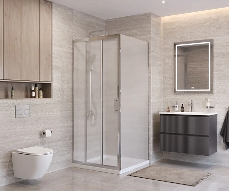 Душевой уголок BelBagno UNO-195-AHF-31-100/90-P-Cr 100x90 см, профиль хром, стекло рифленое Душевой уголок BelBagno UNO-195-AHF-31-100/90-P-Cr 100x90 см, профиль хром, стекло рифленое