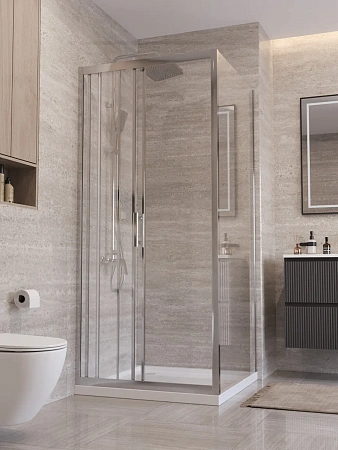 Душевой уголок BelBagno UNO-195-AHF-31-100/90-C-Cr 100x90 см, профиль хром, стекло прозрачное Душевой уголок BelBagno UNO-195-AHF-31-100/90-C-Cr 100x90 см, профиль хром, стекло прозрачное