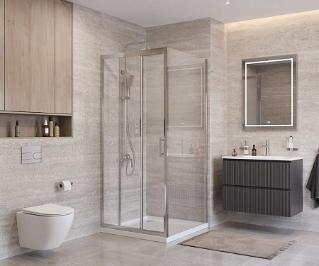 Душевой уголок BelBagno UNO-195-AHF-31-100/90-C-Cr 100x90 см, профиль хром, стекло прозрачное Душевой уголок BelBagno UNO-195-AHF-31-100/90-C-Cr 100x90 см, профиль хром, стекло прозрачное