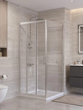 Душевой уголок BelBagno UNO-195-AF-31-90-C-IN 90x90 см, профиль сатин, стекло прозрачное Душевой уголок BelBagno UNO-195-AF-31-90-C-IN 90x90 см, профиль сатин, стекло прозрачное