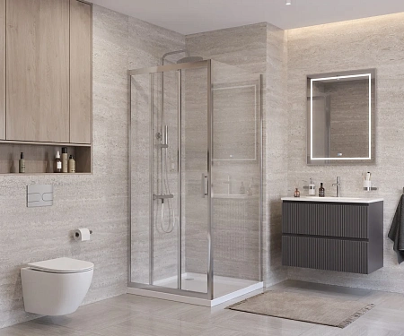 Душевой уголок BelBagno UNO-195-AF-31-90-C-Cr 90x90 см, профиль хром, стекло прозрачное Душевой уголок BelBagno UNO-195-AF-31-90-C-Cr 90x90 см, профиль хром, стекло прозрачное
