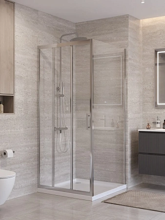 Душевой уголок BelBagno UNO-195-AF-31-90-C-Cr 90x90 см, профиль хром, стекло прозрачное Душевой уголок BelBagno UNO-195-AF-31-90-C-Cr 90x90 см, профиль хром, стекло прозрачное