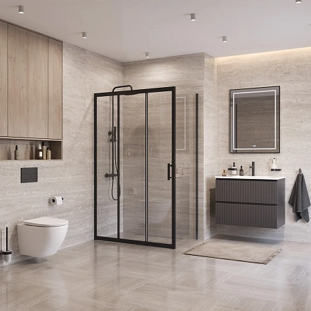 Душевой уголок BelBagno UNO-195-AHF-31-120/80-C-NERO 120x80 см, профиль черный, стекло прозрачное Душевой уголок BelBagno UNO-195-AHF-31-120/80-C-NERO 120x80 см, профиль черный, стекло прозрачное