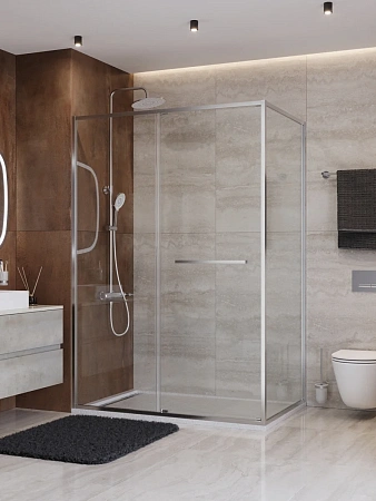 Душевой уголок CEZARES LUX-AH-FS-11-130/100-C-CR 130x100 см, профиль хром, стекло прозрачное Душевой уголок CEZARES LUX-AH-FS-11-130/100-C-CR 130x100 см, профиль хром, стекло прозрачное