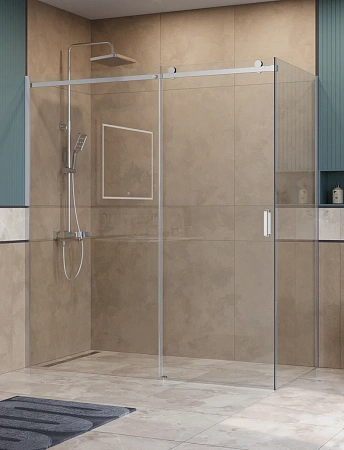 Душевой уголок BelBagno SOFT_CLOSE-2-AH-1-180/100-C-Cr 180x100 см, профиль хром, стекло прозрачное