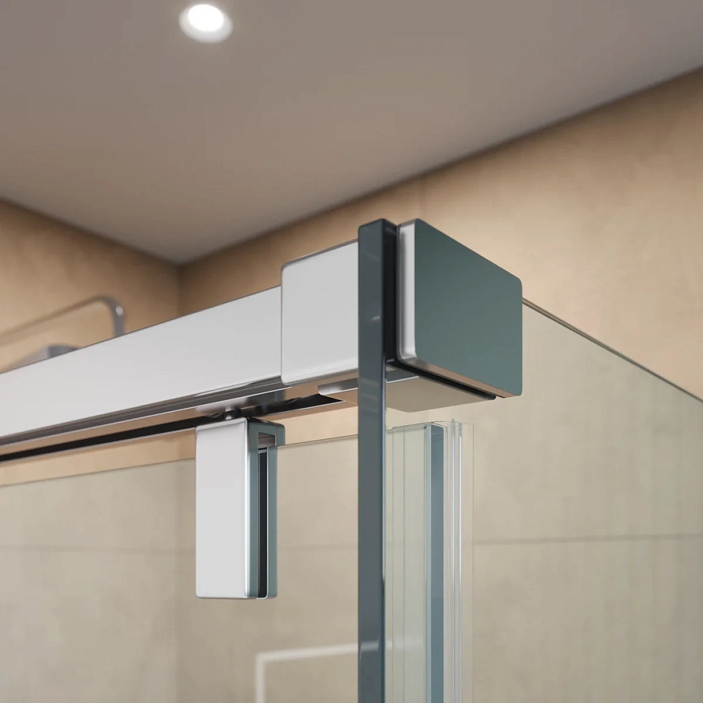 Душевой уголок BelBagno SOFT_CLOSE-1-AH-1-130/100-C-Cr 130x100 см, профиль хром, стекло прозрачное — Изображение 9