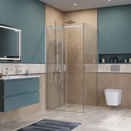 Душевой уголок BelBagno SOFT_CLOSE-2-A-1-100-C-Cr 100x100 см, профиль хром, стекло прозрачное Душевой уголок BelBagno SOFT_CLOSE-2-A-1-100-C-Cr 100x100 см, профиль хром, стекло прозрачное