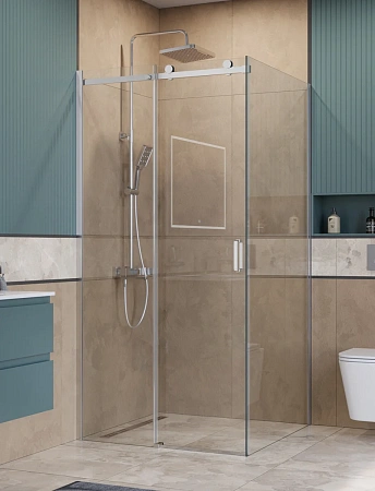 Душевой уголок BelBagno SOFT_CLOSE-2-A-1-100-C-Cr 100x100 см, профиль хром, стекло прозрачное Душевой уголок BelBagno SOFT_CLOSE-2-A-1-100-C-Cr 100x100 см, профиль хром, стекло прозрачное