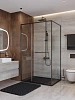 Душевой уголок CEZARES LUX-AH-FS-11-120/90-C-GM 120x90 см, профиль оружейная сталь, стекло прозрачное Душевой уголок CEZARES LUX-AH-FS-11-120/90-C-GM 120x90 см, профиль оружейная сталь, стекло прозрачное