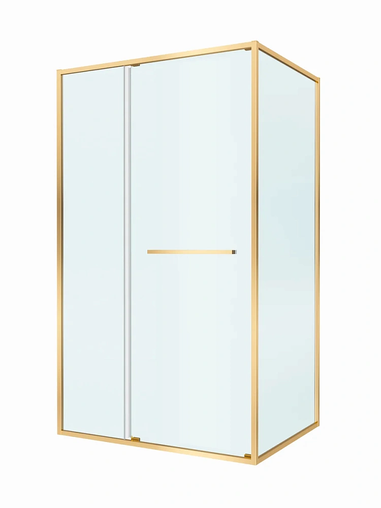 Душевой уголок CEZARES LUX-AH-FS-11-120/90-C-BORO 120x90 см, профиль брашированное золото, стекло прозрачное — Изображение 11
