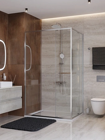 Душевой уголок CEZARES LUX-AH-FS-11-110/90-C-CR 110x90 см, профиль хром, стекло прозрачное Душевой уголок CEZARES LUX-AH-FS-11-110/90-C-CR 110x90 см, профиль хром, стекло прозрачное