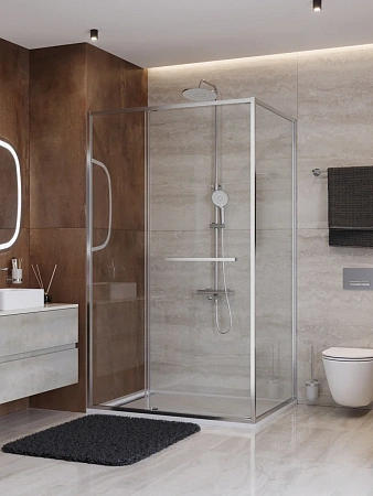 Душевой уголок CEZARES LUX-AH-FS-11-110/90-C-CR 110x90 см, профиль хром, стекло прозрачное Душевой уголок CEZARES LUX-AH-FS-11-110/90-C-CR 110x90 см, профиль хром, стекло прозрачное