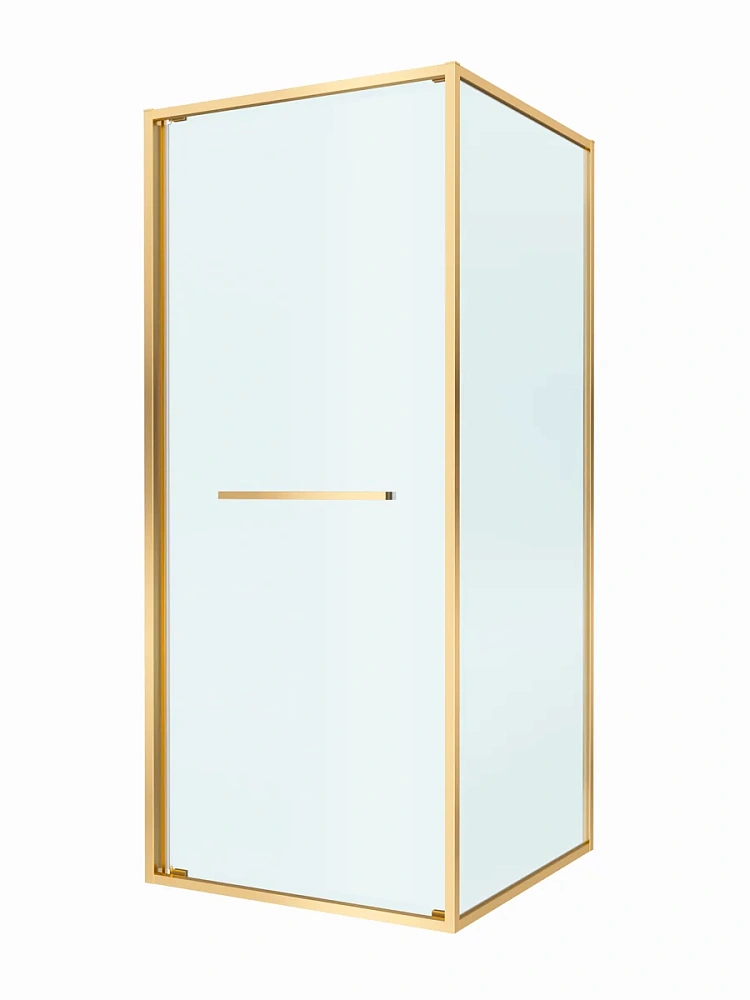 Душевой уголок CEZARES LUX-A-FS-1-90-C-BORO 90x90 см, профиль брашированное золото, стекло прозрачное — Изображение 9