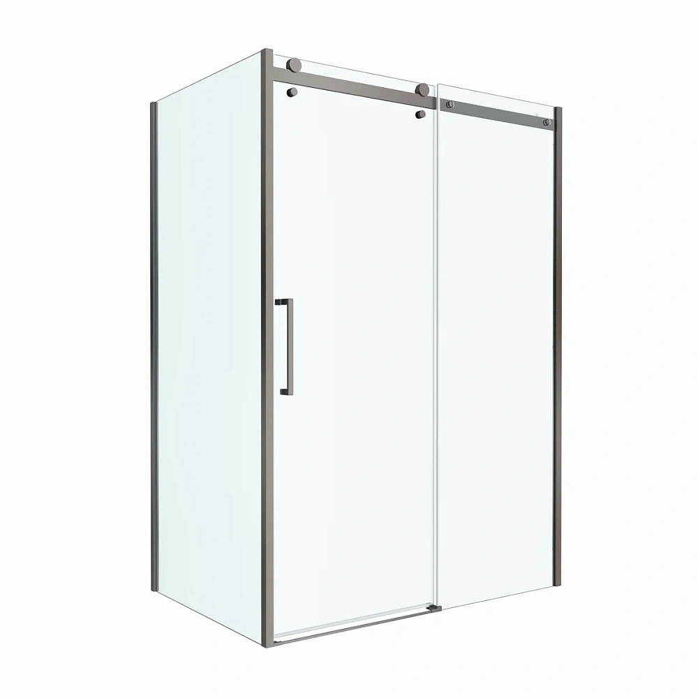 Душевой уголок BelBagno MARINO-2-AH-1-150/90-C-GM 150x90 см, профиль оружейная сталь, стекло прозрачное — Изображение 5