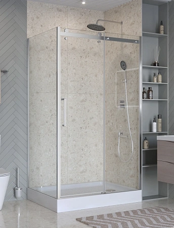 Душевой уголок BelBagno MARINO-2-AH-1-130/90-C-Cr 130x90 см, профиль хром, стекло прозрачное Душевой уголок BelBagno MARINO-2-AH-1-130/90-C-Cr 130x90 см, профиль хром, стекло прозрачное