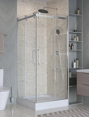 Душевой уголок BelBagno MARINO-2-A-2-90-C-CR 90x90 см, профиль хром, стекло прозрачное Душевой уголок BelBagno MARINO-2-A-2-90-C-CR 90x90 см, профиль хром, стекло прозрачное