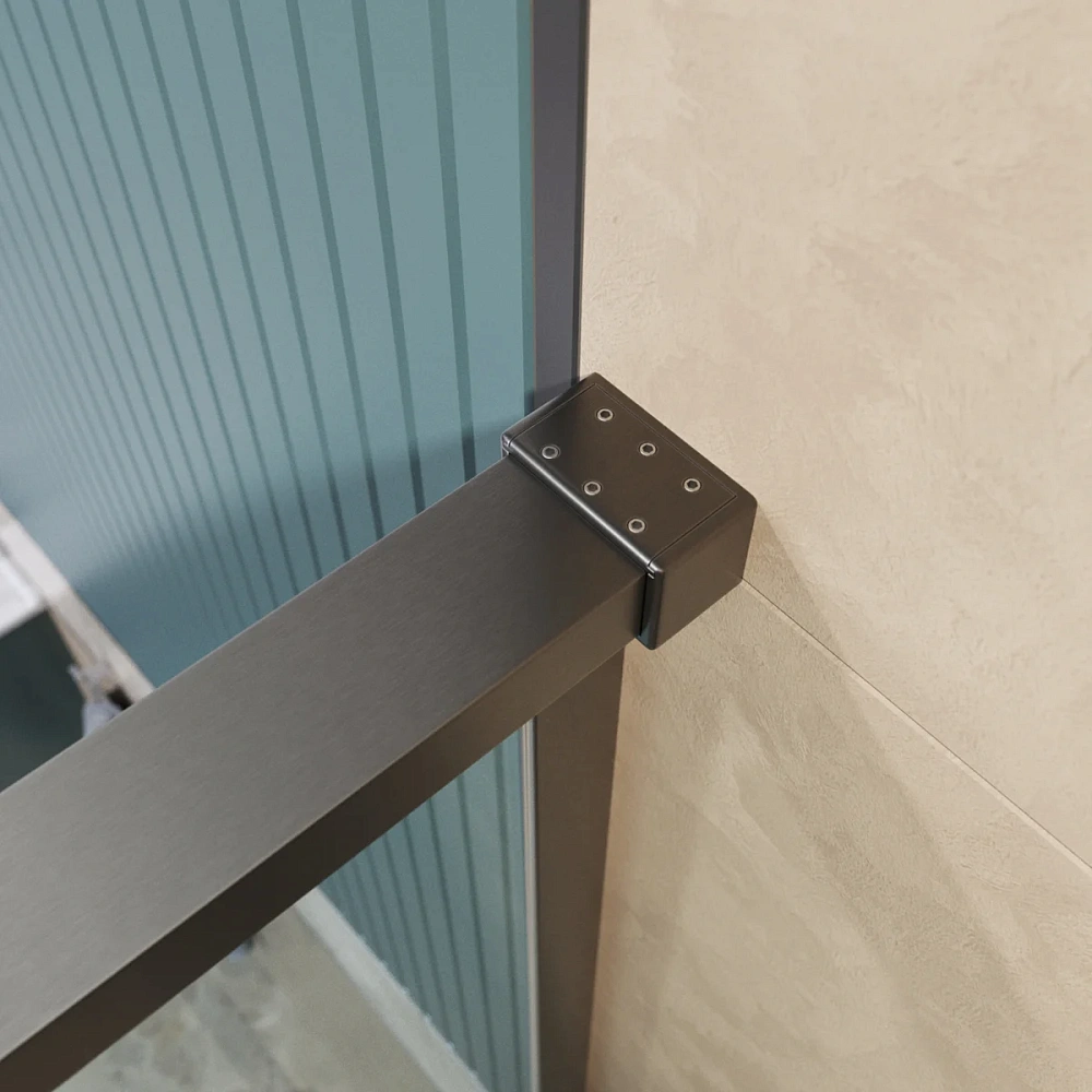 Душевой уголок BelBagno SOFT_CLOSE-1-AH-1-140/90-C-GM 140x90 см, профиль оружейная сталь, стекло прозрачное — Изображение 10
