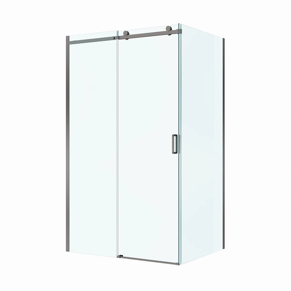 Душевой уголок BelBagno SOFT_CLOSE-2-AH-1-130/90-C-GM 130x90 см, профиль оружейная сталь, стекло прозрачное — Изображение 5