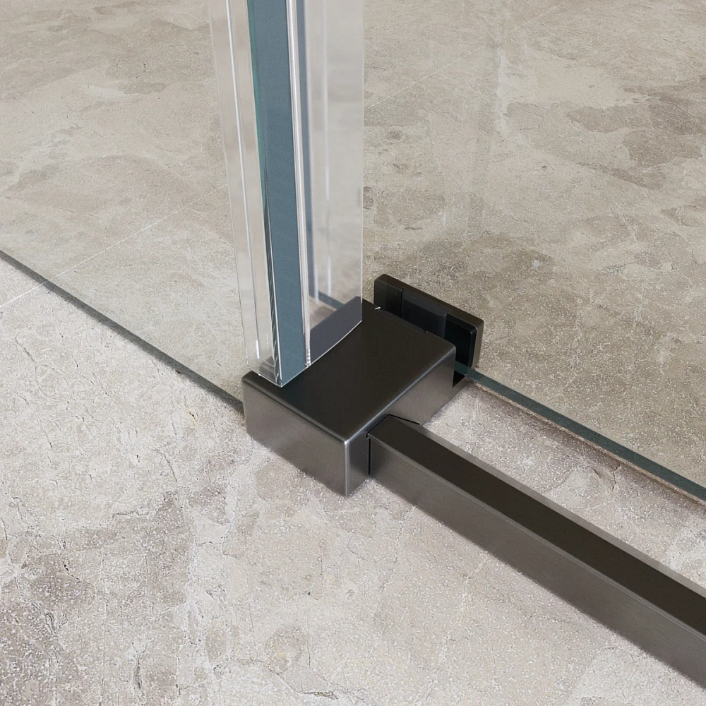 Душевой уголок BelBagno SOFT_CLOSE-2-AH-1-130/90-C-GM 130x90 см, профиль оружейная сталь, стекло прозрачное — Изображение 9