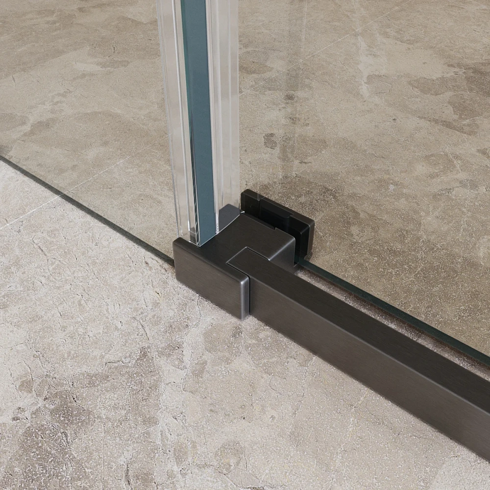 Душевой уголок BelBagno SOFT_CLOSE-1-AH-1-110/90-C-GM 110x90 см, профиль оружейная сталь, стекло прозрачное — Изображение 6
