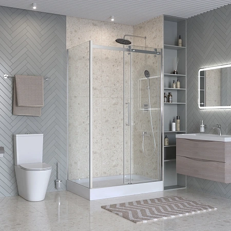 Душевой уголок BelBagno MARINO-2-AH-1-130/80-C-Cr 130x80 см, профиль хром, стекло прозрачное Душевой уголок BelBagno MARINO-2-AH-1-130/80-C-Cr 130x80 см, профиль хром, стекло прозрачное