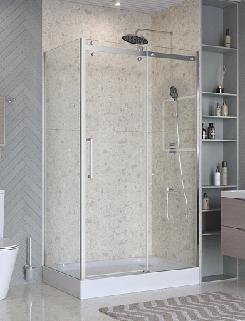 Душевой уголок BelBagno MARINO-2-AH-1-130/80-C-Cr 130x80 см, профиль хром, стекло прозрачное Душевой уголок BelBagno MARINO-2-AH-1-130/80-C-Cr 130x80 см, профиль хром, стекло прозрачное