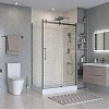 Душевой уголок BelBagno MARINO-2-AH-1-120/80-C-GM 120x80 см, профиль оружейная сталь, стекло прозрачное
