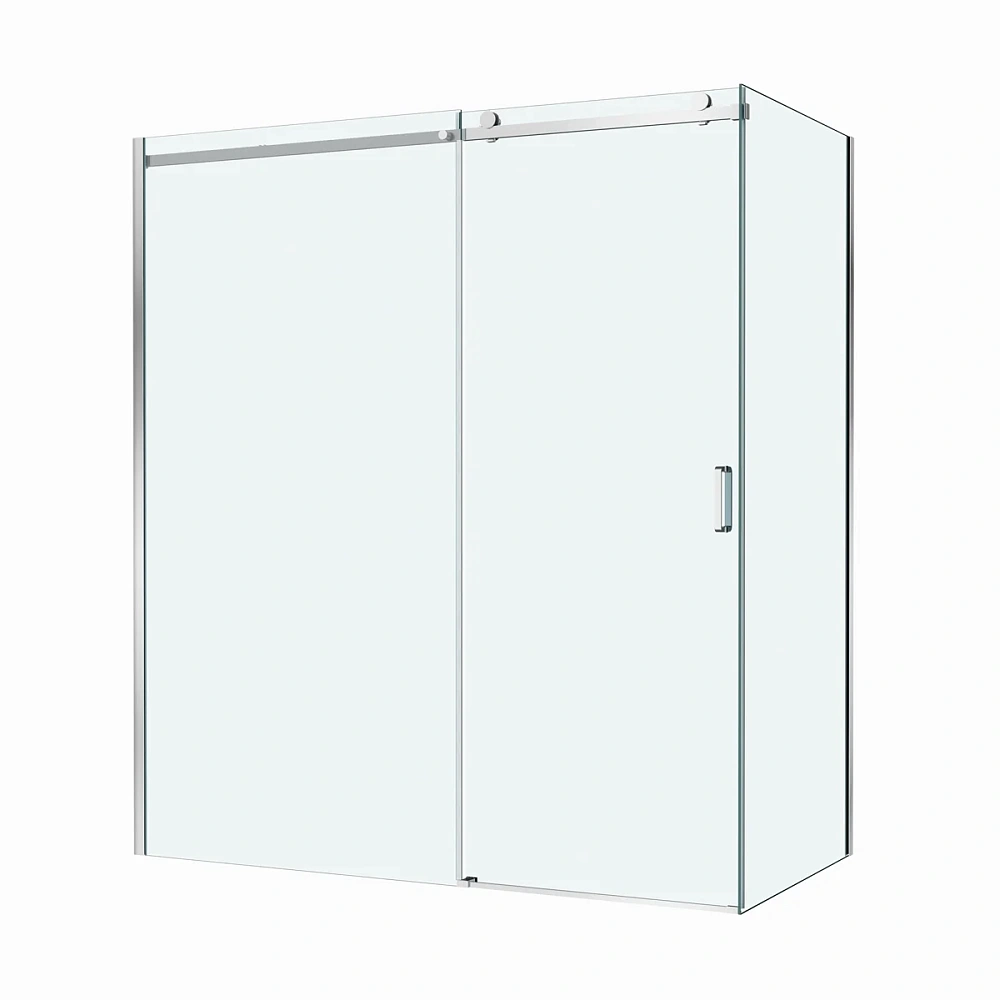 Душевой уголок BelBagno SOFT_CLOSE-2-AH-1-180/80-C-Cr 180x80 см, профиль хром, стекло прозрачное — Изображение 5